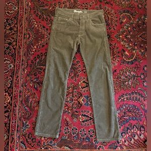 Wrangler Corduroy Green Slim Pants